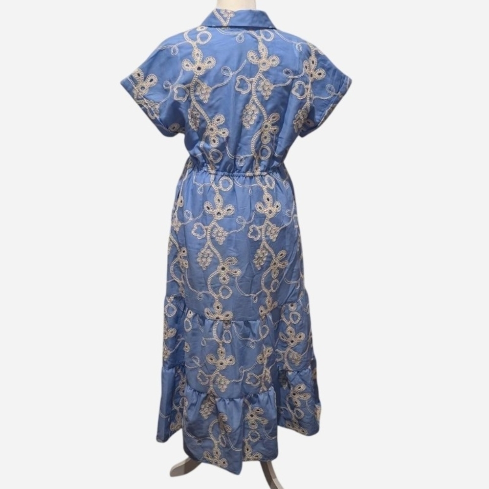 Sam Edelman Light Blue Floral Midi Dress - Picture 5 of 11